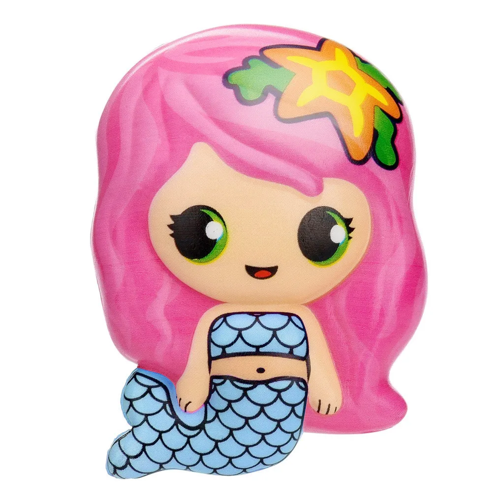 Антистрессовая мягкая игрушка-давилка Kawaii Mermaid медленно поднимающийся крем коллекция Сжимаемый ароматизированный снятие стресса детские подарки P