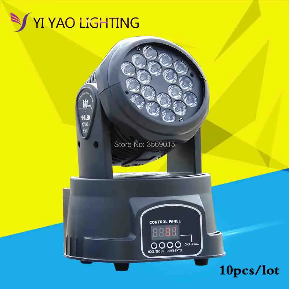 

10pcs/lot 18X3W LED moving head light/LED wash DMX512 stage effect light/ dj lights
