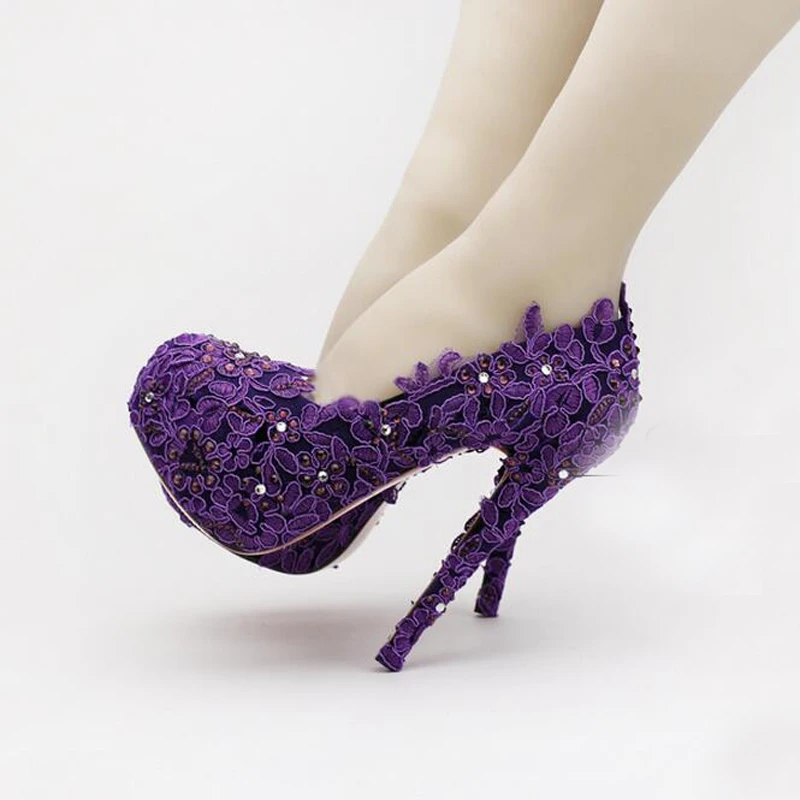 High Heels Stiletto Lace Wedding Shoes 