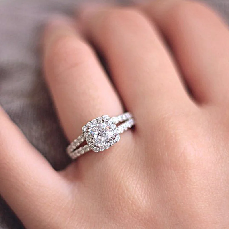 

Hot Women Rings with Crystal Fashion aaa Cubic Zirconia Wedding Engagement Ring Band Jewelry Accessories Anillos Bijoux ring 925