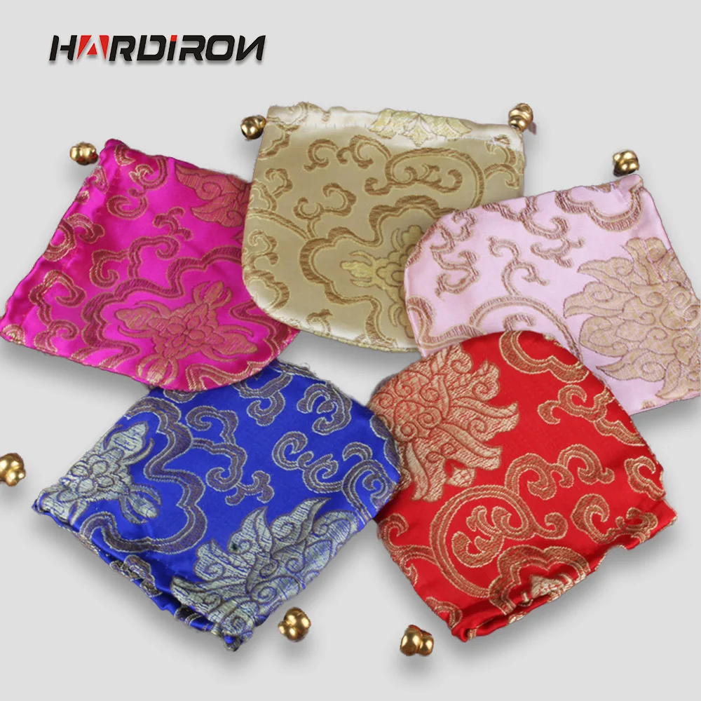 

HARDIRON 5PCS Chinese Style Embroidered Jewelry Bag Handmade Silk Fabric Small DrawString Multicolor Bag High Quality Gift Pack