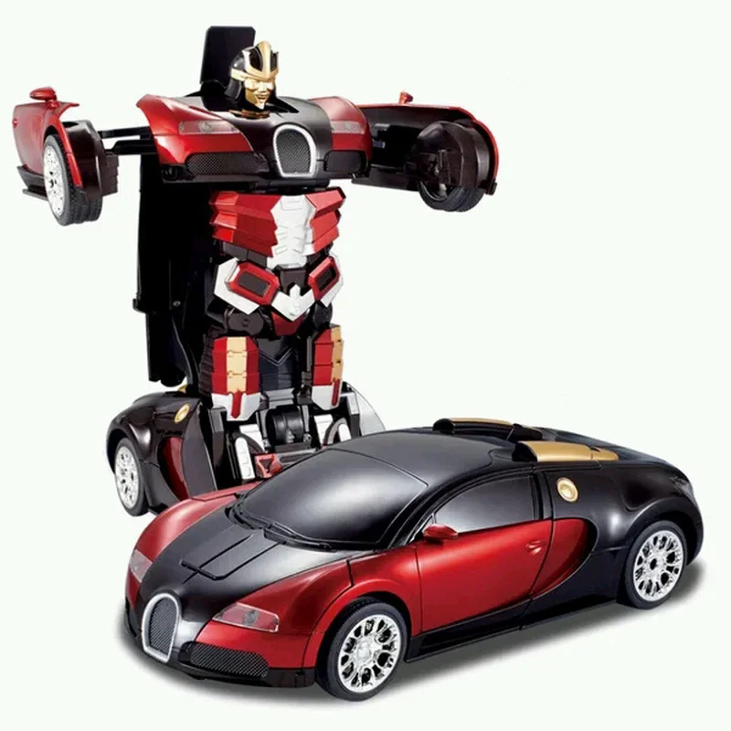 1:12 Large Size 2.4G Induction Deformation RC Cars Transformation Robot Car Light Electric Robot Models Toys for Children Gifts
