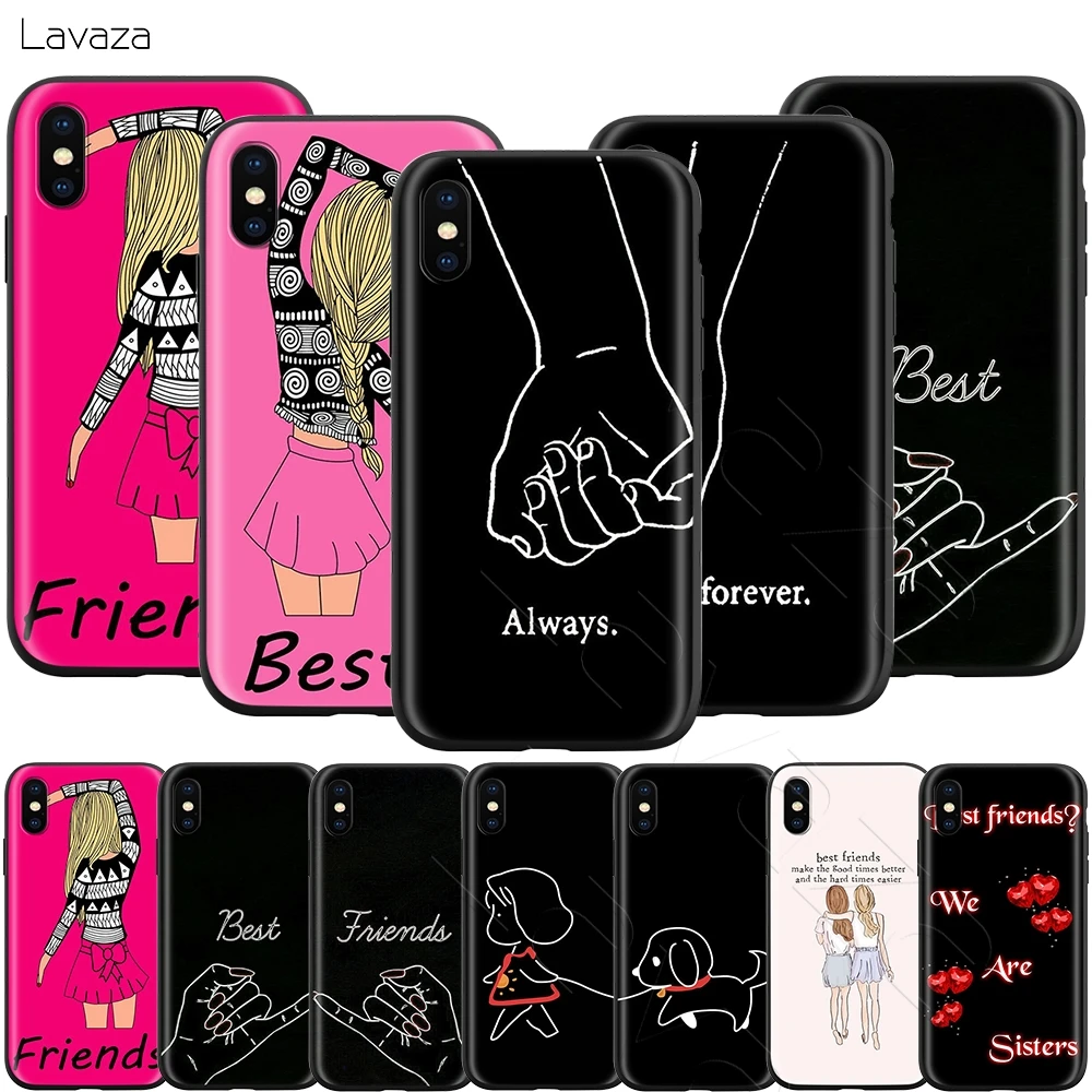 

Lavaza Best Friend Girlfriend Boyfriend Case for iPhone 11 Pro XS Max XR X 8 7 6 6S Plus 5 5s se
