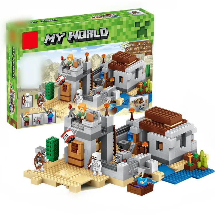 

Legoings 531pcs Minecraft Desert Post My World DIY Model Building Blocks Kit Kids Education Toys Christmas Gifts XD307