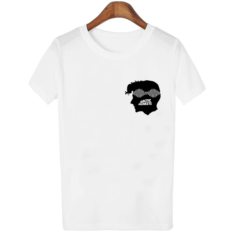 Белая женская футболка с принтом «Arctic Monkeys», летние топы с коротким рукавом и круглым вырезом, женская футболка в стиле панк-рок с буквенным принтом, женская футболка - Цвет: 4