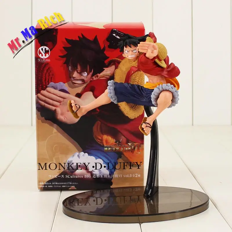 

18 Cm Anime una pieza Scimmia D Luffy Figura Giocattolo Sculture Grande Luffy batalla Modello muñeca Con Base