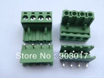 

Angle 4way/pin 5.08mm Screw Terminal Block Connector Pluggable Type Green 100 Pcs Per Lot HOT Sale