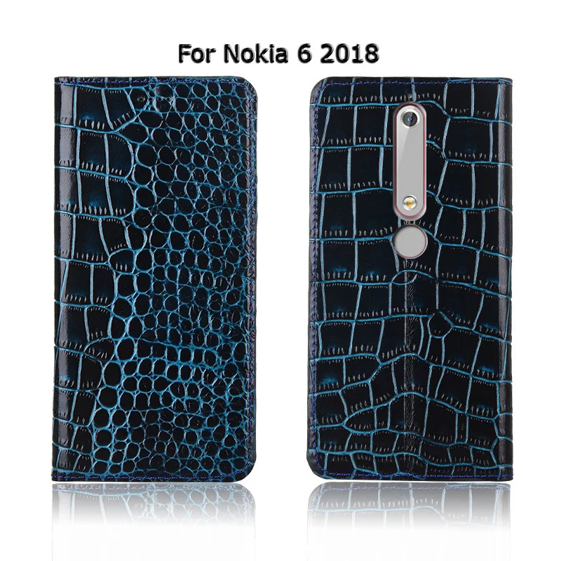 Чехол для телефона с текстурой крокодила, чехол для Nokia 6 7 Plus 8 Sirocco 9 Pureview из натуральной кожи с откидной подставкой, чехол для телефона, сумка