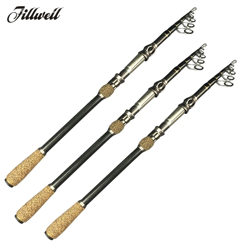 Super Hard High Quality Carbon Telescopic Rod Fishing Rod 1.8m /2.1m
