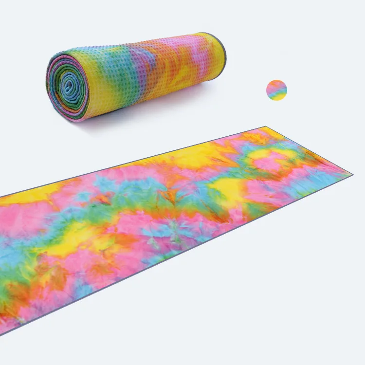 7 цветов коврик полотенце для йоги с нескользящей смолы частицы задняя сторона, идеально подходит для горячей Йога Пилатес Портативный Пляжное полотенце фитнес-упражнения