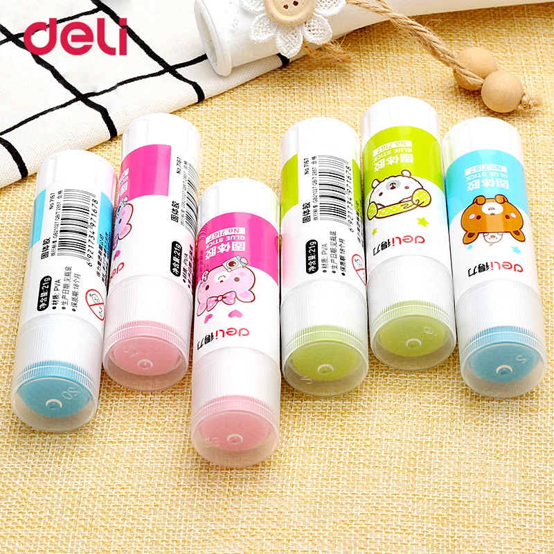 

4 colors 12pcs PVA solid school glue stick students high viscosity office supplies school stationery