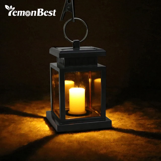 Waterproof Flickering Flameless Solar Led Candle Light Outdoor Waterproof Flickering Flameless Solar Led Candle Light Outdoor Hanging Lantern Smokeless For Garden Yard Lawn Patio Camping Tent