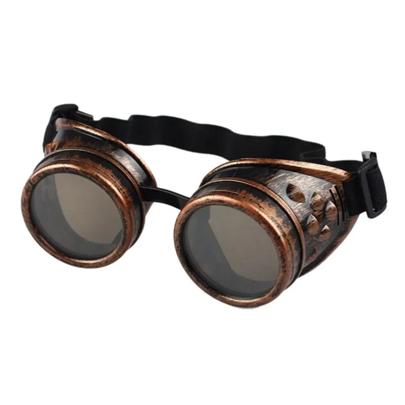 YOOSK очки стимпанк очки мужские винтажные Ретро сварочные панк готические солнцезащитные очки ретро паровые панк очки солнцезащитные очки - Цвет линз: Red Copper