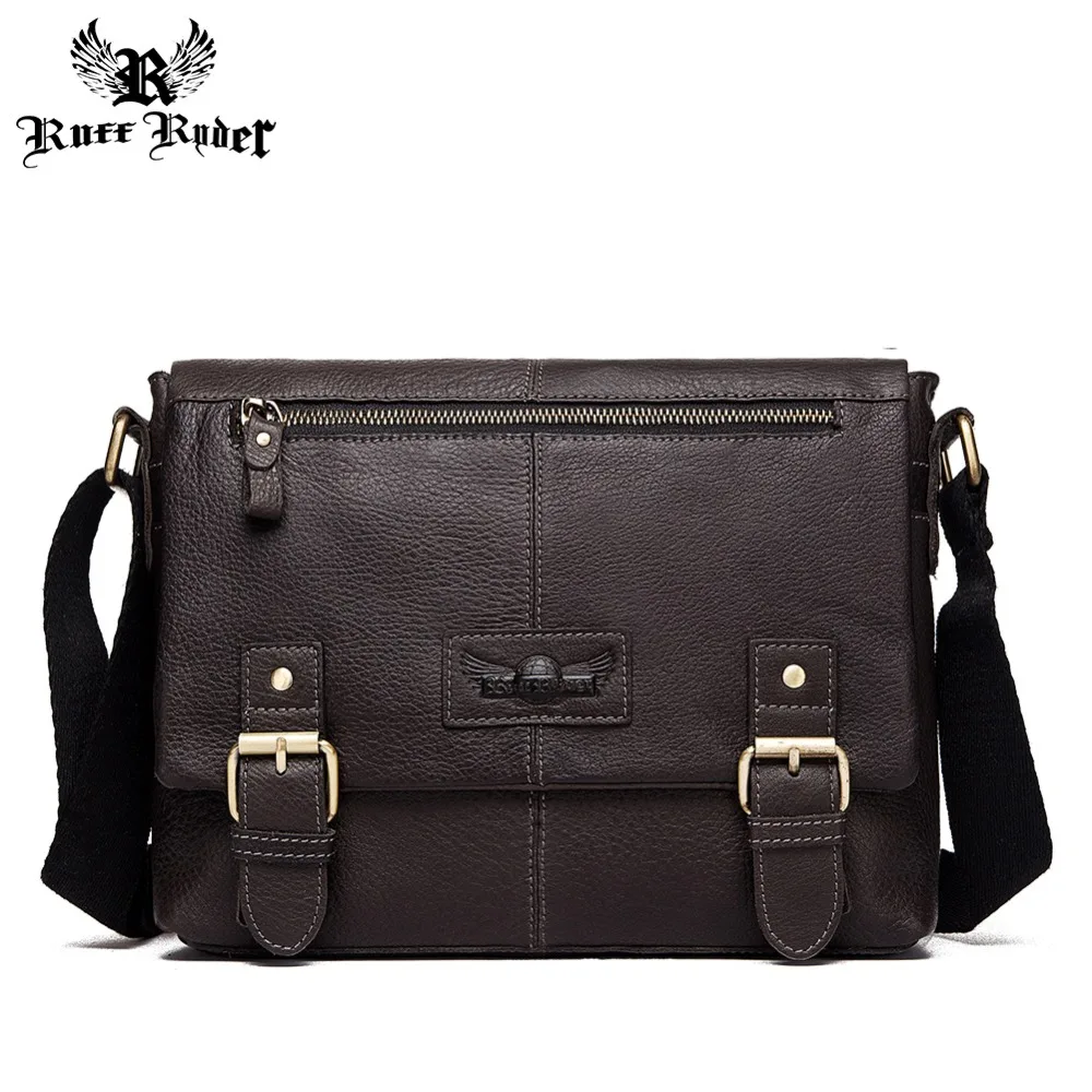 

RUFF RYDER Men Messenger Bag Genuine Leather Male shoulder bag Business Crossbody Casual Bag Fashion Travel Bags