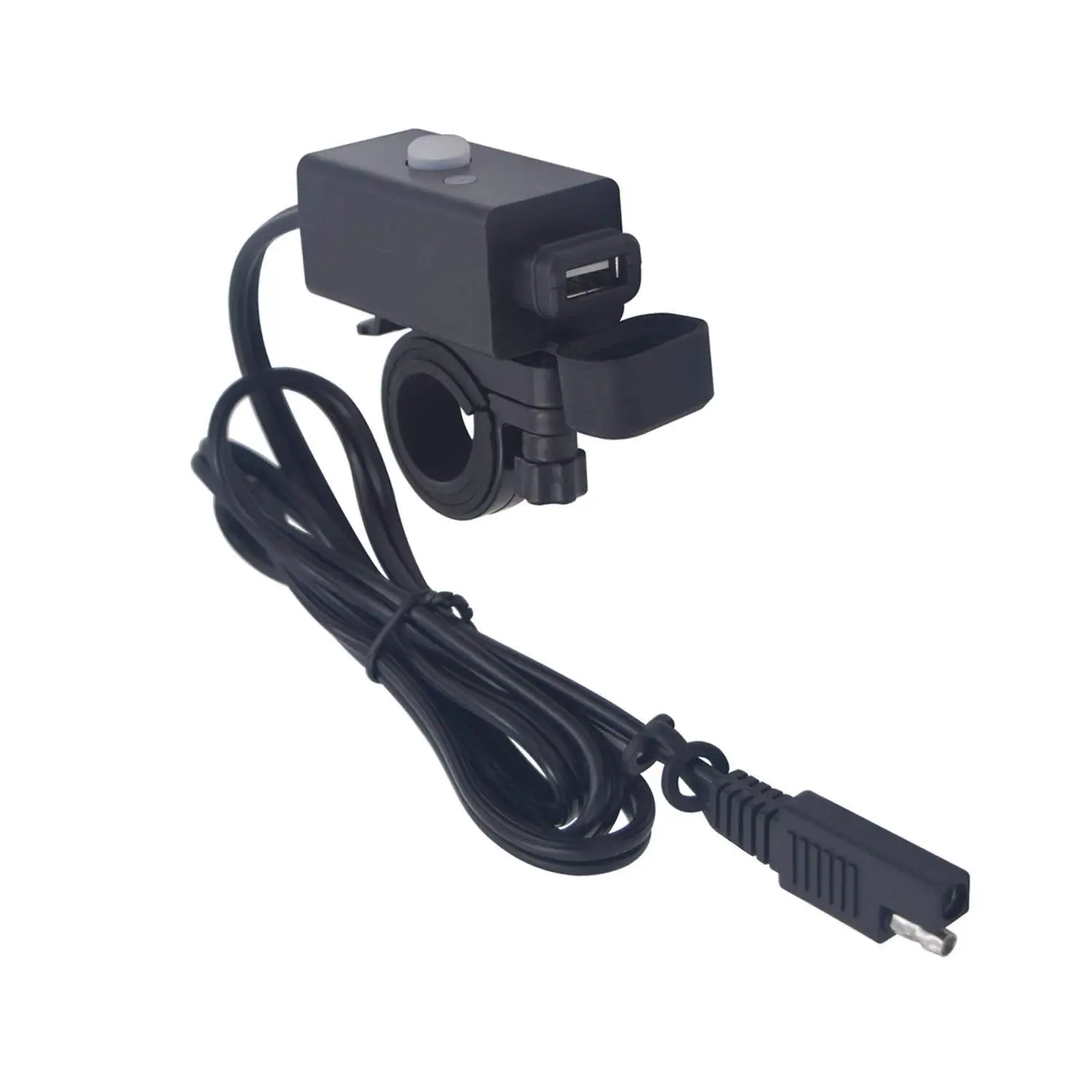 

Waterproof Motorcycle USB Charger Adapter with SAE Quick Connector Power Switch 5V Smart Charging Power Port for iPhone Samsung