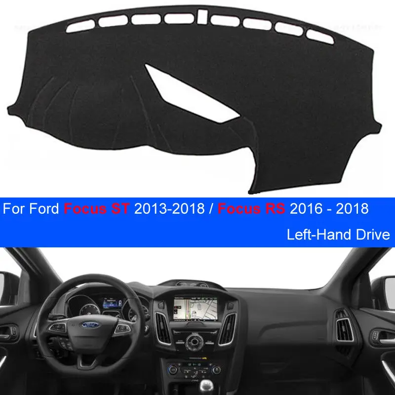 

Auto Dashboard Cover Dash Mat Pad Car Styling Dashmat Anti-UV Instrument Panel Carpet Accessories For Ford Focus ST RS 2012-2018