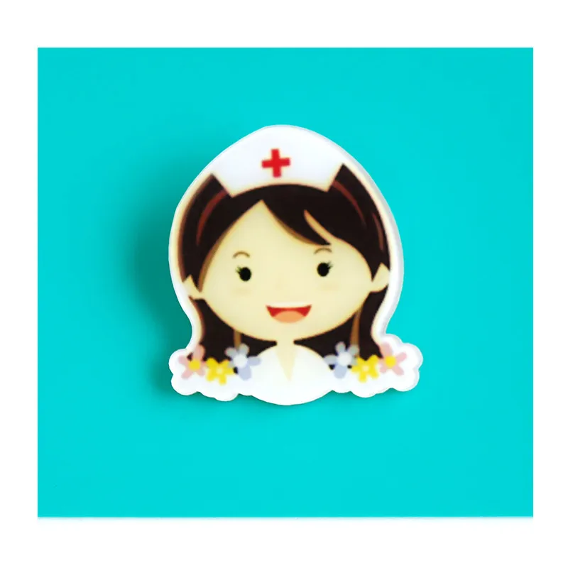 Nengdou Y7 значки доктора медсестры Симпатичные значки для рюкзака милые булавки для одежды брошка мультфильм акриловые значки на рюкзак значки - Цвет: Y7-3