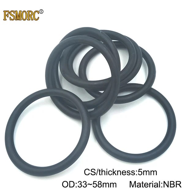 CS 5,3mm O-Ring NBR O Ring Dichtung ID 15mm-600mm Schwarz Nitril Gummi  spacer Öl Widerstand Washer Runde Form High Temp - AliExpress