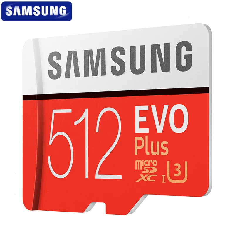 Оригинальный SAMSUNG карта памяти Micro SD карты 512 ГБ 100 МБ/с. Class10 U3 U1 SDXC Класс EVO + TF флэш