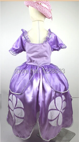 Костюм принцессы Софии Disfraz Princesa sofia; платье для детей;