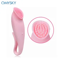 Omysky Lick Pussy Tongue Brush Vibrator Female clitoris Stimulator Sex Toys Dildo for Lesbian Couple USB Charge Powerful 3 color