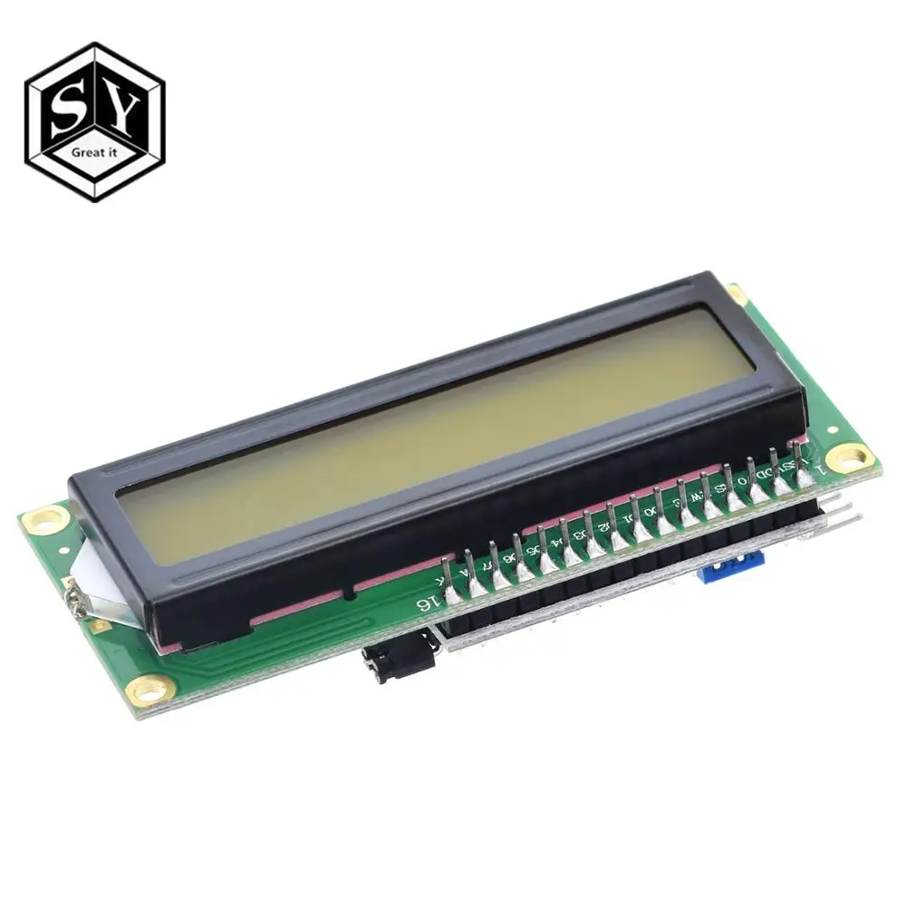 Плата адаптера GREAT IT LCD 1602 + I2C Модуль синий/зеленый экран PCF8574 IIC/I2C 1602|ЖК-модули| |