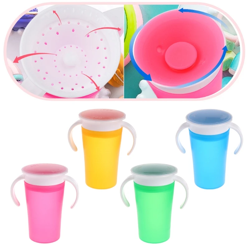 2017 Safe 360 Degree Magic Drinking Prevent Leaking Cup Training Cups
