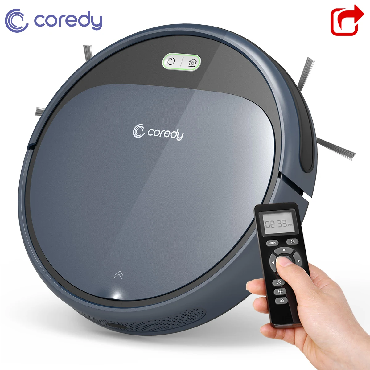 Coredy R300 1400PA Clean Robot Vacuum cleaner Automatic Dust Floor Carpet Cleaning Smart Rechargeable Robotic vacuum For home
