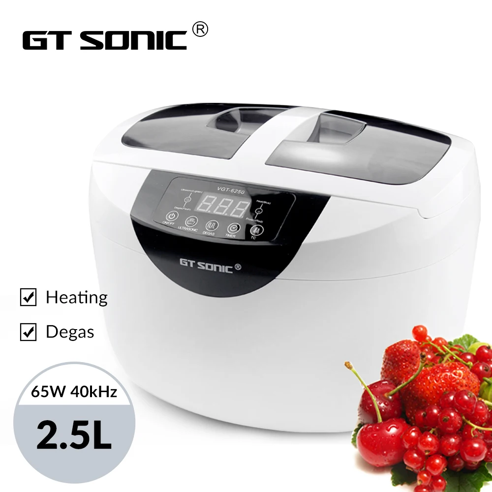 GT SONIC VGT 6250 Digital Ultrasonic cleaner 2500ML for Fruits