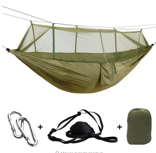 

Ultralight Parachute Hammock Hunting Mosquito Net Double Person drop-shipping Outdoor Furniture Hammock Sleeping Bed Swing