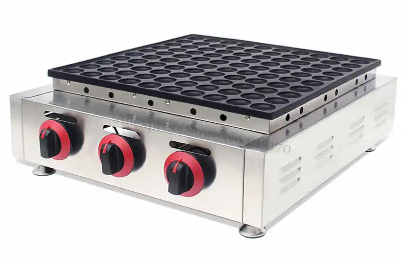 Commercial Gas Poffertjes Grill Machine Mini Pancake Baker Maker Nonstick Cooking Surface 100 Holes Dining Room Snacks Street Cooking Surface Mini Pancakes Machinemini Pancake Maker Aliexpress