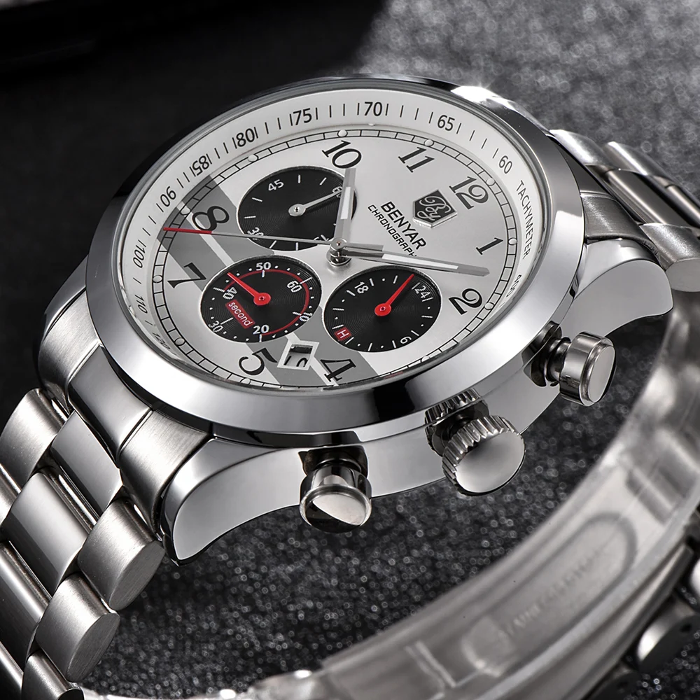 Relojes 2018 BENYAR Watch Men Fashion Sport Quartz Mens Watches Top Brand Luxury Business Waterproof Watch Relogio Masculino