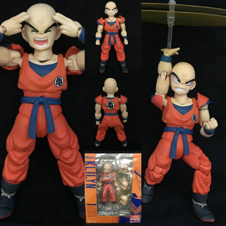 SHF S. H. Figuarts Dragon Ball Z Klilyn Krillin из ПВХ фигурка Коллекционная модель игрушки 12 см 5"