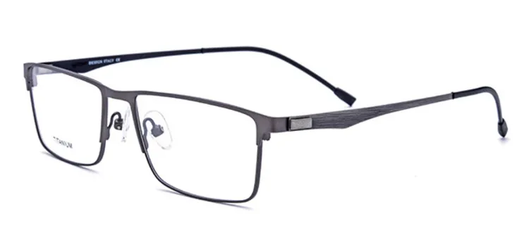 Business Full Rim Titanium Spectacle Man Eligible For Progressive Bifocal Single Vision Minus Square Korean Glasses Frames Itao - Цвет оправы: Gray