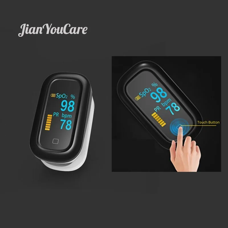

Medical Finger Pulse fingertip Oximeter Oled Touch Full Screen spo2 Blood Oxygen Heart Rate Saturometro Monitor Oximetro De Dedo