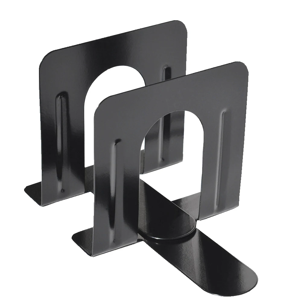 

1 Pair Library Storage Desk Organizer Universal Metal Stand Bookend Non Skid Study Room Stationery Home Office Gift Decorations