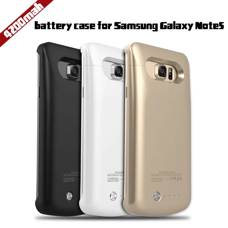 High quality 4200mAh Backup Power Bank Bttery Charge Cover Case For Samsung Galaxy Note 5