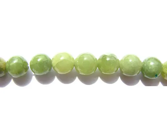 

2strands 4-14mm Natural Peridot olive Chrysoprase beads gems Round Ball green jewelry beads