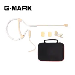 G-MARK Профессиональный всенаправленный earset одного уха подвесной микрофон для беспроводной системы кожи Цвет с 1 упаковочной коробке