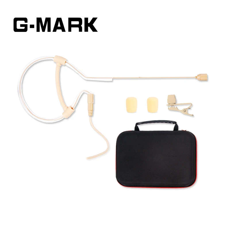 

G-MARK Professional omnidirectional earset Single Ear Hanging Microphone for wireless system Skin Color with 1 packing box