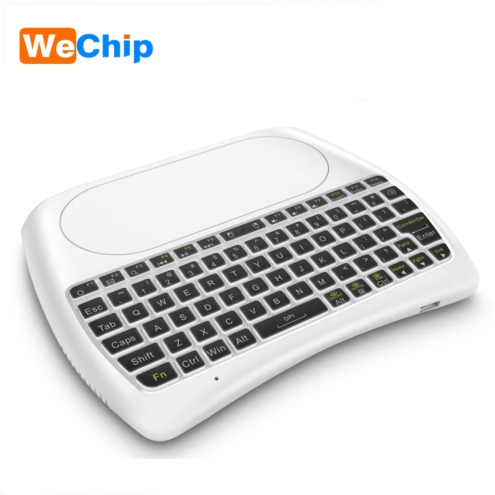 

mini D8 plus 2.4G Wireless Backlight English Version Touchpad Air Mouse 7colors Backlit Keyboard For Android TV BOX Computer