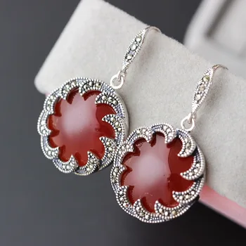 

925 Sterling Silver Earrings Set Natural Silver Earrings