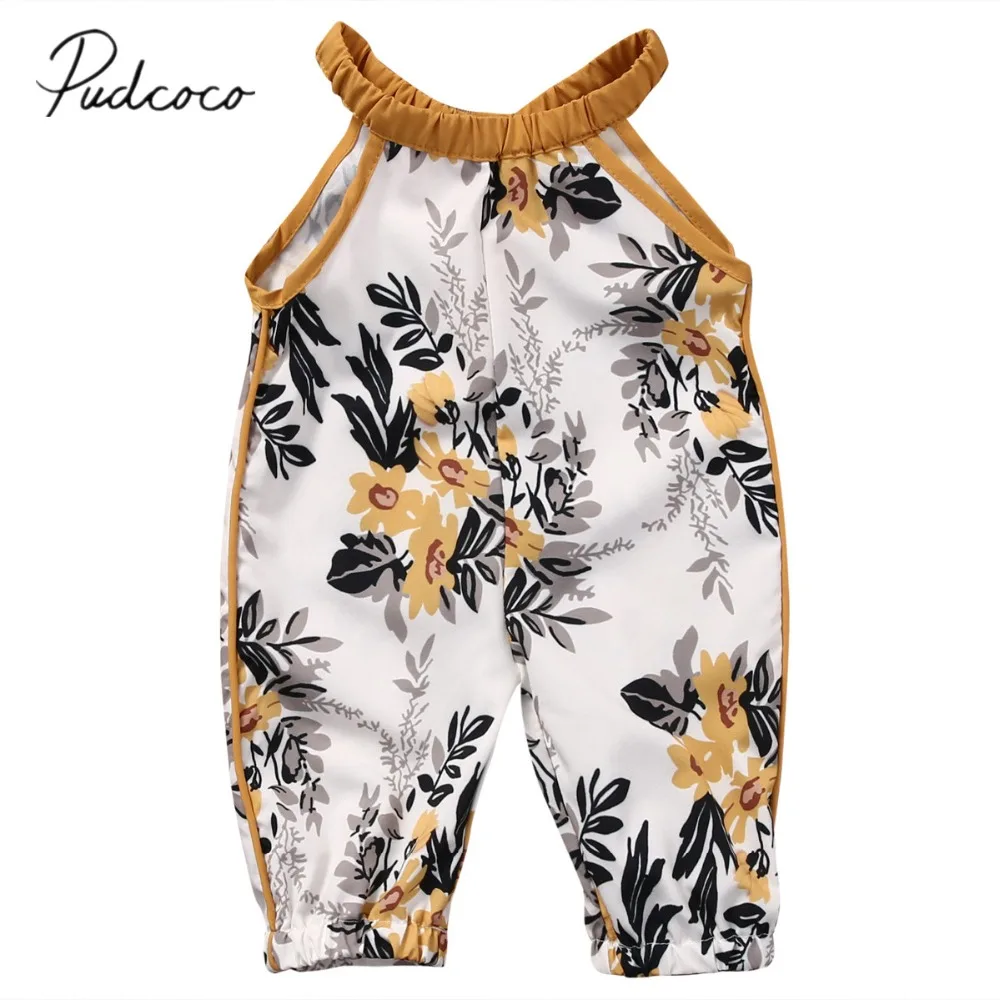 

2019 Baby Summer Clothing Fashion Toddler Kid Baby Girl Floral Romper Infant Jumpsuit Sleeveless Sunsuit Clothes Outfit Set 0-4T