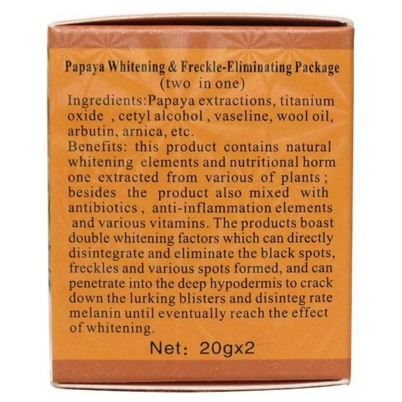Papaya Whitening Day And Night Cream Anti Freckle Face Cream Improve Dark Skin Refreshing Face Skin Papaya Whitening Day And Night Cream Anti Freckle Face Cream Improve Dark Skin Refreshing Face Skin