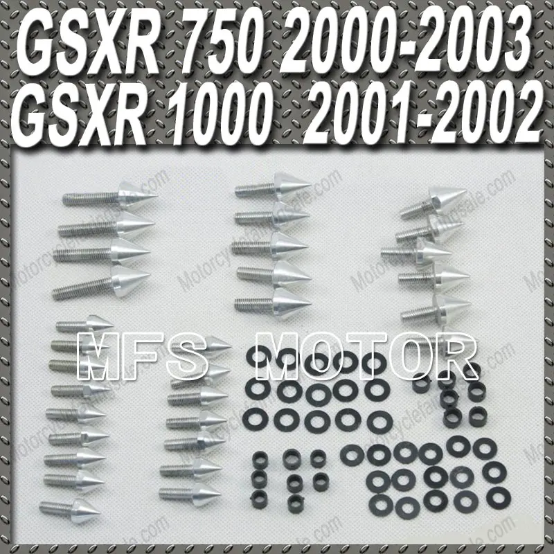 

Silver For Suzuki GSXR 750 GSXR 1000 Motorcycle Part Fairing Bolts kit Aluminum Spike GSXR750 GSXR1000