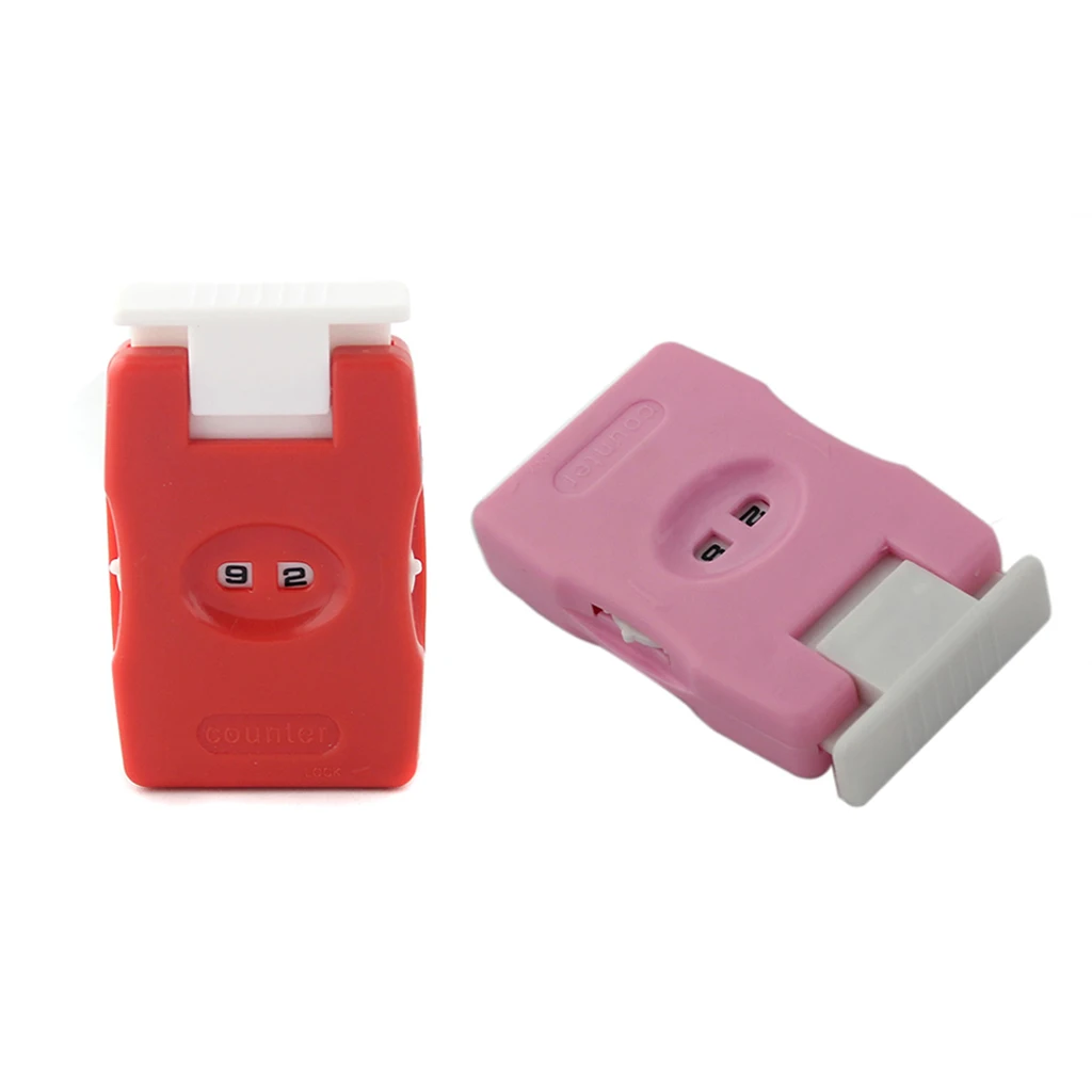 2 Pieces Plastic Knitting Needles Row Counters Crochet Weaving Knit Stitch Tools
