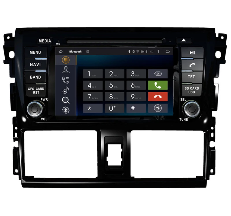 Sale 7" Android Car DVD Player with GPS WIFI/BT,Audio Radio Stereo,Car multimedia for TOYOTA VIOS/YARIS Sedan 2013/Third generation 7