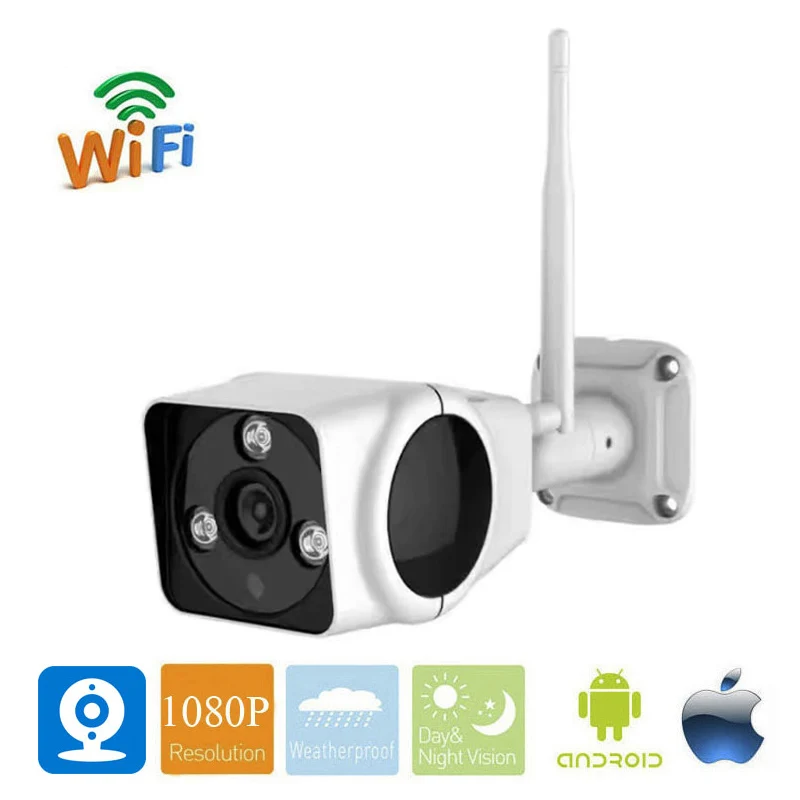 

2MP 1080P Wifi Camera 2.0mp Outdoor Waterproof IP Camera 360 degree Panorama Camera VR Cam Fisheye Bullet Cam With TF Card Slot