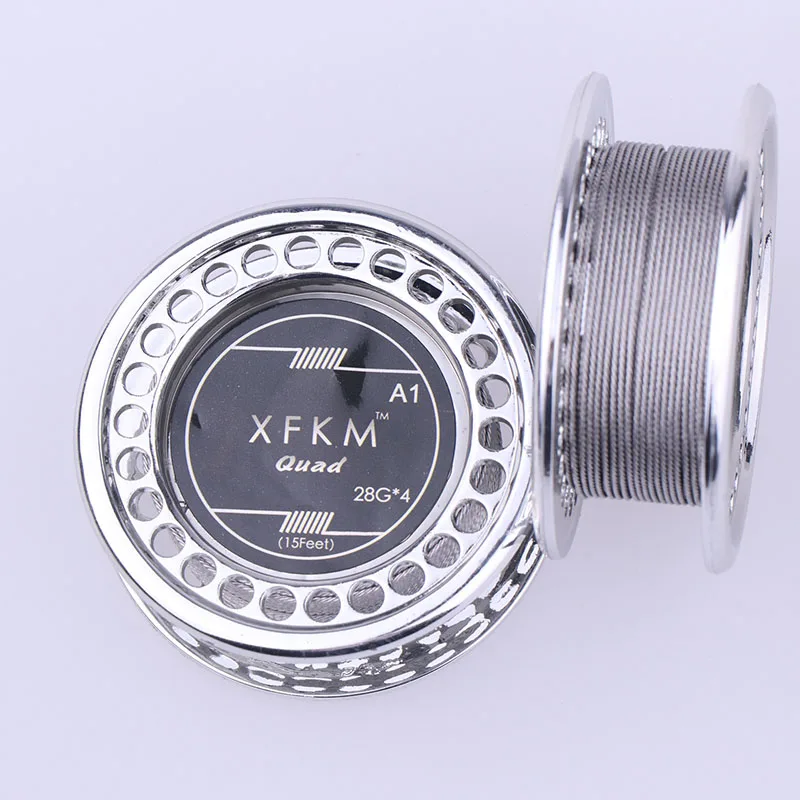 

XFKM 5m/roll 28G*4 Quad Clapton Wire for RDA RBA Rebuildable Atomizer Heating Wires Coil Tool Quad Clapton Heating Wire