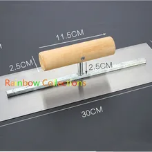 300x100 мм высококачественное пружинное стальное лезвие деревянная ручка штукатурка шпатель строительный бетонный Шпатель Инструмент
